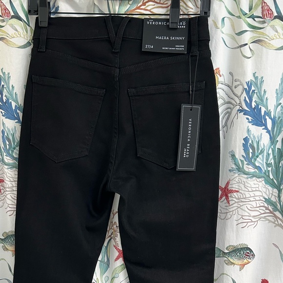 Veronica Beard Maera High Rise Skinny Jeans in Onyx - Picture 3 of 3